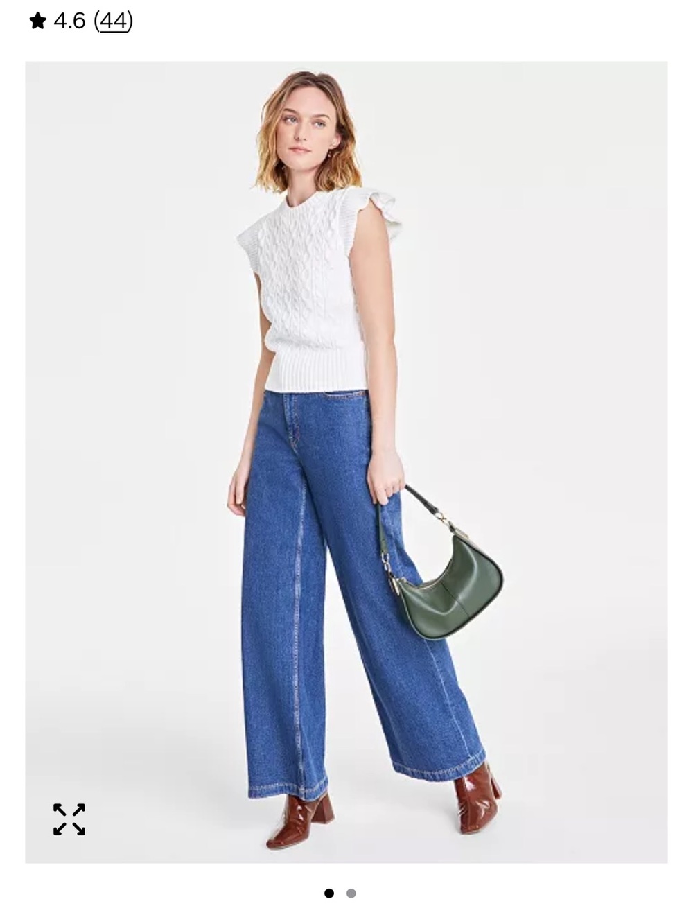 Light Blue Cable Knit Sleeveless Sweater